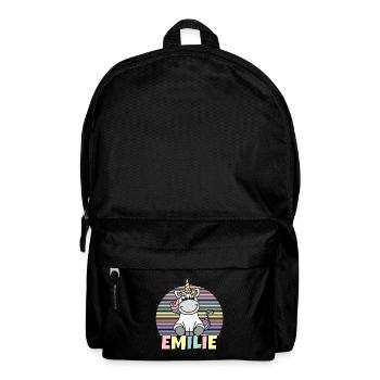 Emilie Einhorn Name - Backpack - black - Front