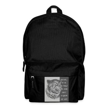 Lieber ein Wolf Odins als ein Lamm Gottes - Rucksack - Schwarz - Vorne