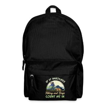Wanderer Wandern Hunde Berg Wald Geschenk Rucksack - Rucksack - Schwarz - Vorne