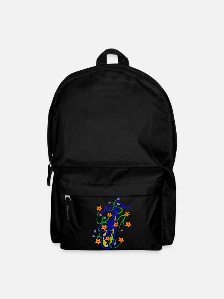 Verspielte Saxofon-Florenz Illustration - Rucksack - Schwarz