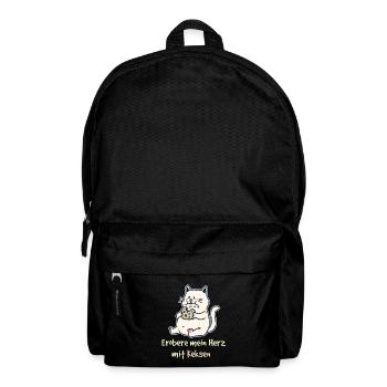Erobere mein Herz mit Keksen Fantasy Katze Kinder - Rucksack - Schwarz - Vorne