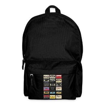 Retro Kassetten - Rucksack - Schwarz - Vorne