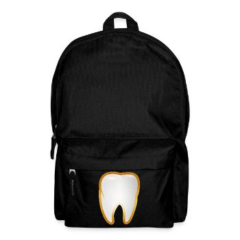 Une dent dans le cadre doré style de dent d’or - Sac à dos - noir - Devant
