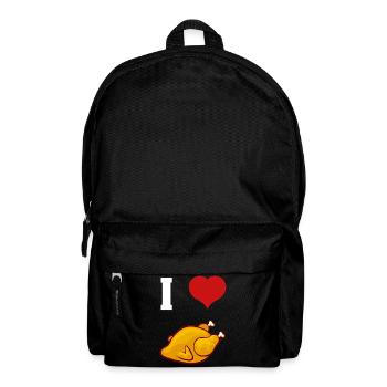 Drôle i love Chicken Je l’amour rôti - Sac à dos - noir - Devant