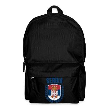 Serbien - Rucksack - Schwarz - Vorne