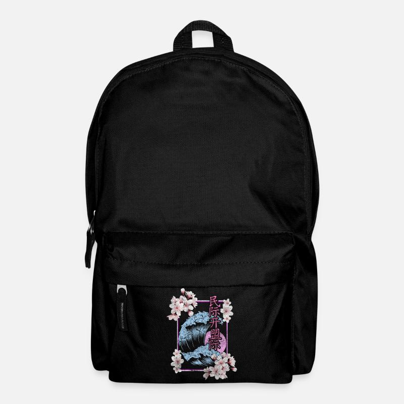 Fleur de cerisier Asie Fleur colorée - Sac à dos - noir