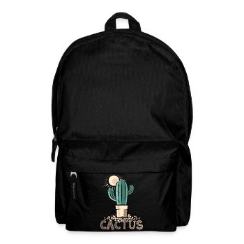 cactus cactus cactus symbol sun desert sand - Backpack - black - Front