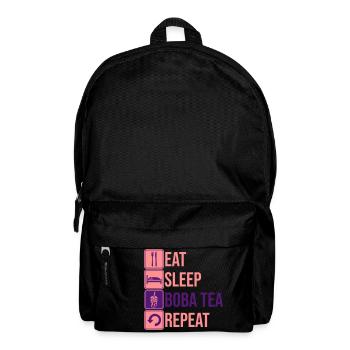 Eat Sleep Boba Tea - Rucksack - Schwarz - Vorne