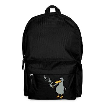 Stoner Seagull Smoking Hemp - Backpack - black - Front