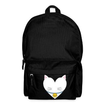 Katzenherz-Design für Katzenbesitzer - Rucksack - Schwarz - Vorne