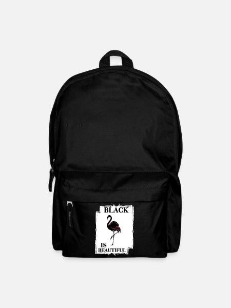 flamant rose noir préfère noir noir beau - Sac à dos - noir