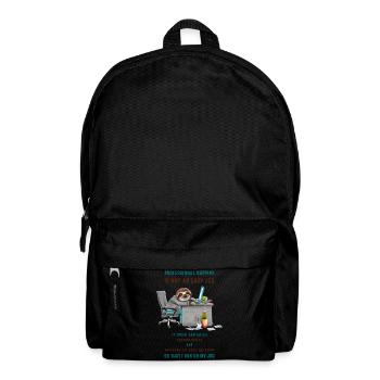 Drôle de paresseux dans le bureau cool dicton - Sac à dos - noir - Devant