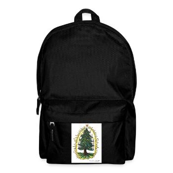 PEACE SEED CHRISTMAS TREE by Gudrun Kargl - Rucksack - Schwarz - Vorne