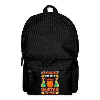 Métier d’artisan Gestionnaire immobilier Nettoyeur - Sac à dos - noir - Devant