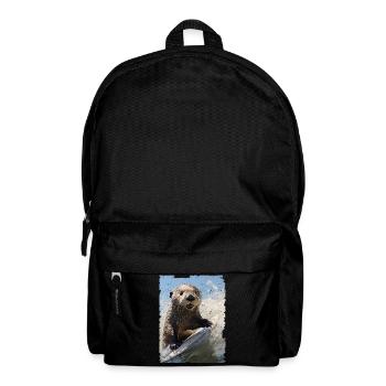 Surfer loutre de mer - Sac à dos - noir - Devant