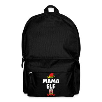 Weihnachten lustig Mama Elfe - Rucksack - Schwarz - Vorne
