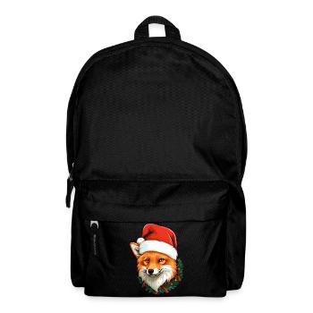 Fox Christmas Foxes Winter Animals Forest Animals - Backpack - black - Front