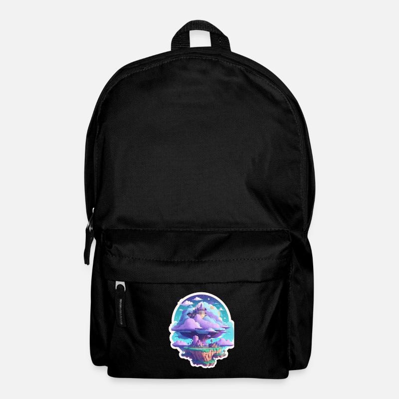 Sky-High Whimsy: Floating Islands - Backpack - black