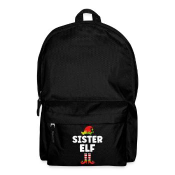 Schwester Elfe Weihnachten - Rucksack - Schwarz - Vorne