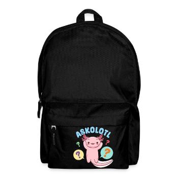 Askolotl Pun Design for Axolotl Lovers - Backpack - black - Front