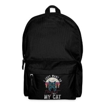 Katzen Stubentiger Wildkatze Katzenhaare - Rucksack - Schwarz - Vorne