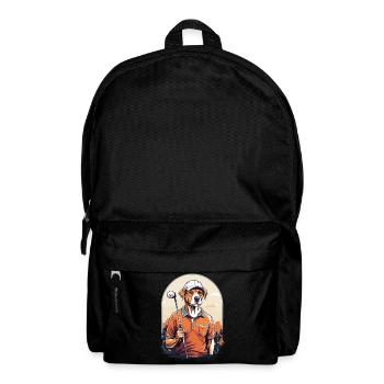 Hund Golfer Golfspieler Design Streetwear - Rucksack - Schwarz - Vorne