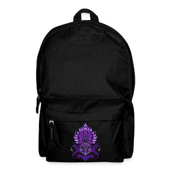 Thistle Mandala with Pentagram and Stars - Backpack - black - Front