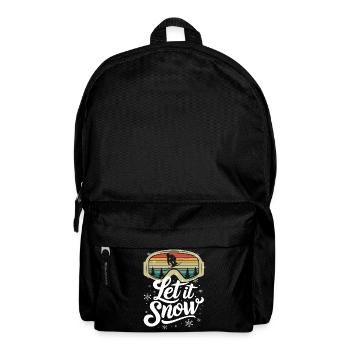 Let It Snow Ski Winterlandschaft Schneelandschaft - Rucksack - Schwarz - Vorne