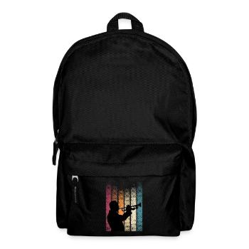 Retro Vintage Trompete Trompetenspieler - Rucksack - Schwarz - Vorne