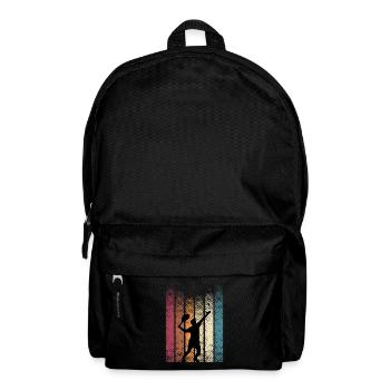 Retro Tennisspieler Tennistrainer Tennis - Rucksack - Schwarz - Vorne