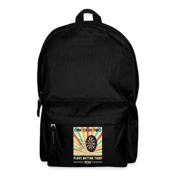 Einer Von Uns Beiden Spielt Besser Als Du Dart - Rucksack - Schwarz - Vorne