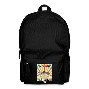 Einer Von Uns Beiden Schwimmt Besser Als Du - Rucksack - Schwarz - Vorne