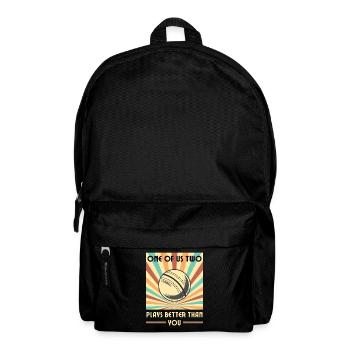 Einer Von Uns Beiden Spielt Besser Als Du Cricket - Rucksack - Schwarz - Vorne