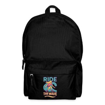 Surfing & Scrolling Theme T-Shirt - Backpack - black - Front