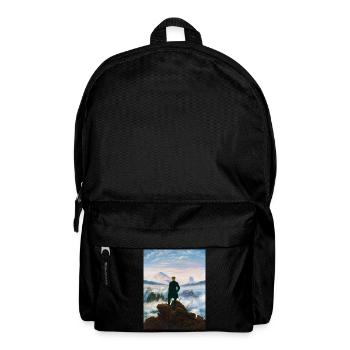 Wanderer über dem Nebelmeer Caspar David Friedrich - Rucksack - Schwarz - Vorne