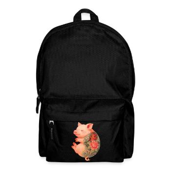 Tätowiertes Ferkel – Friedliche Tinte - Rucksack - Schwarz - Vorne