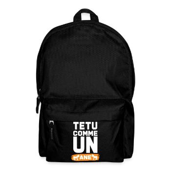TEXT WIE EIN ESEL - Rucksack - Schwarz - Vorne