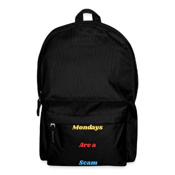 Impression de mème humoristique du lundi - Sac à dos - noir - Devant