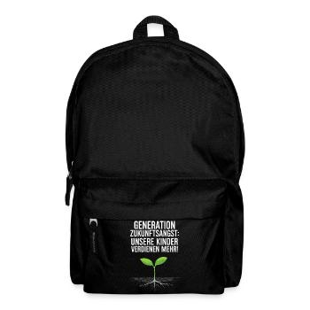 Generation Zukunftsangst - Rucksack - Schwarz - Vorne