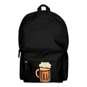 Bierkrug mit Schaum – Lustiges Cartoon-Design - Rucksack - Schwarz - Vorne