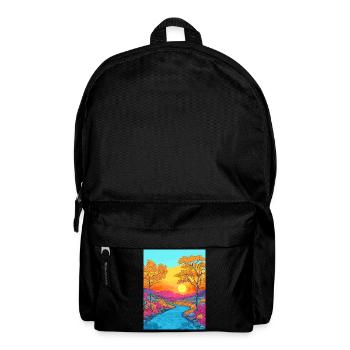Lebendige Herbstlandschaftsszene - Rucksack - Schwarz - Vorne