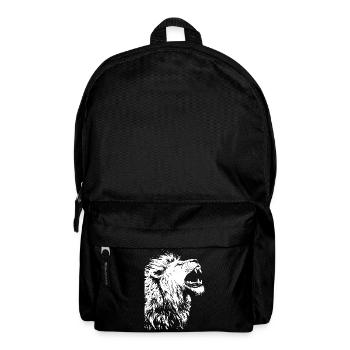Majestic lion head in black and white - Backpack - black - Front