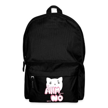 Euh, non, le rose chat kawaii - Sac à dos - noir - Devant
