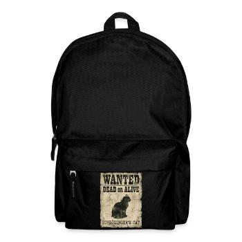 Schrödinger's Cat Wanted Dead Or Alive Physics Pun - Backpack - black - Front