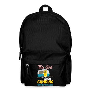 This Girl Loves Camping With Her Husband Design - Backpack - black - Front