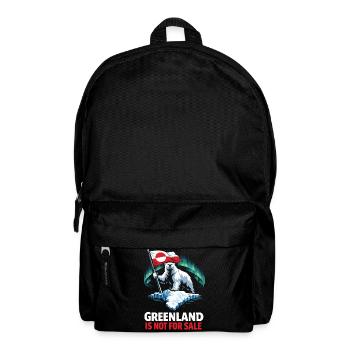 Drapeau de l’ours du Groenland Non à vendre - Sac à dos - noir - Devant