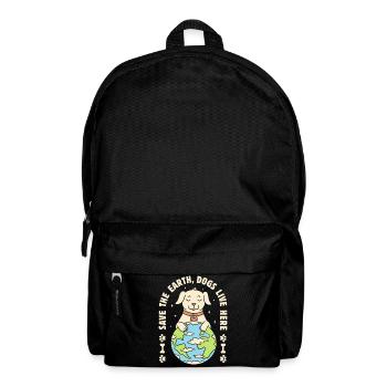 Save The Earth Dogs leben hier - Rucksack - Schwarz - Vorne