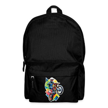 Motocross biker motorcycle cross trial enduro freestyle - Backpack - black - Front