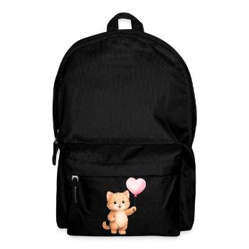 Herzballon Katze - Rucksack - Schwarz - Vorne