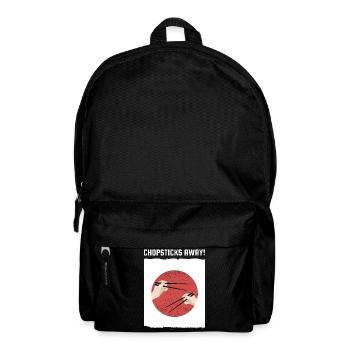 Essstäbchen weg Ramen Japanische Flagge - Rucksack - Schwarz - Vorne